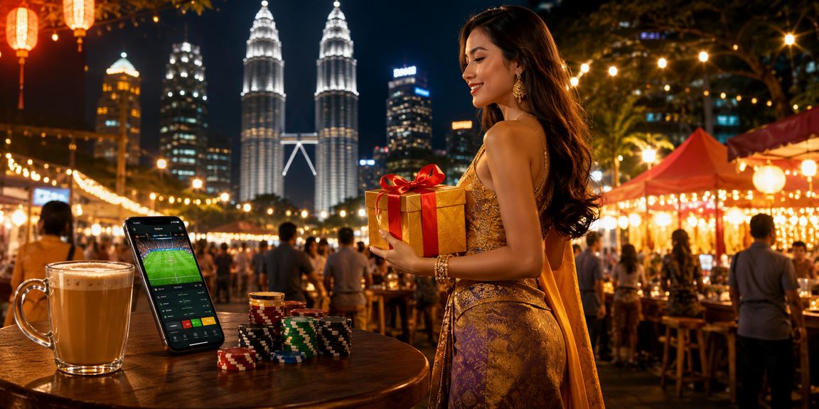 Pengguna Malaysia menggunakan telefon untuk mengakses platform yes2win dengan kawalan diri yang sihat